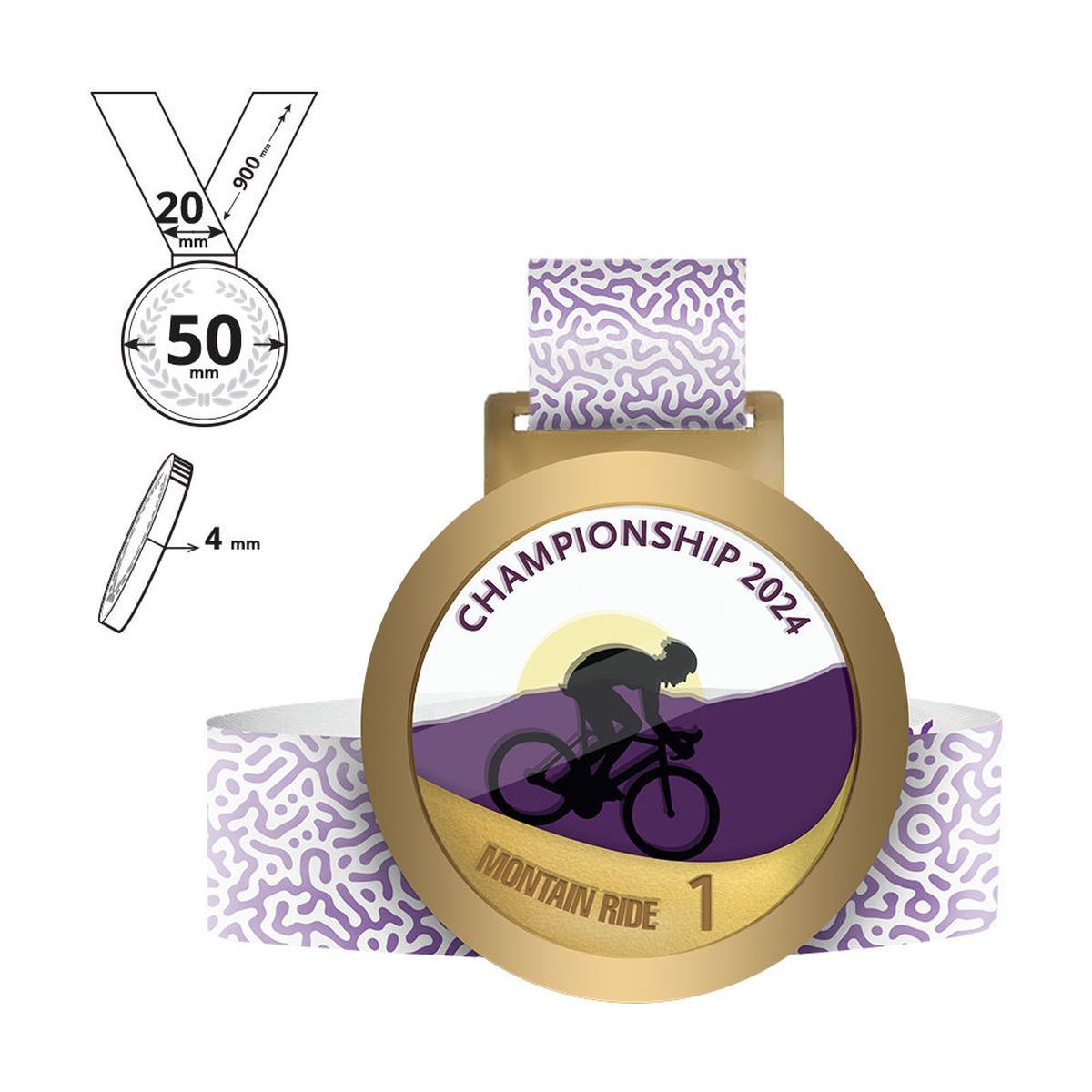 NARA - medaglia in acciaio e plexiglass 4mm, 50x50 mm | GL711440B