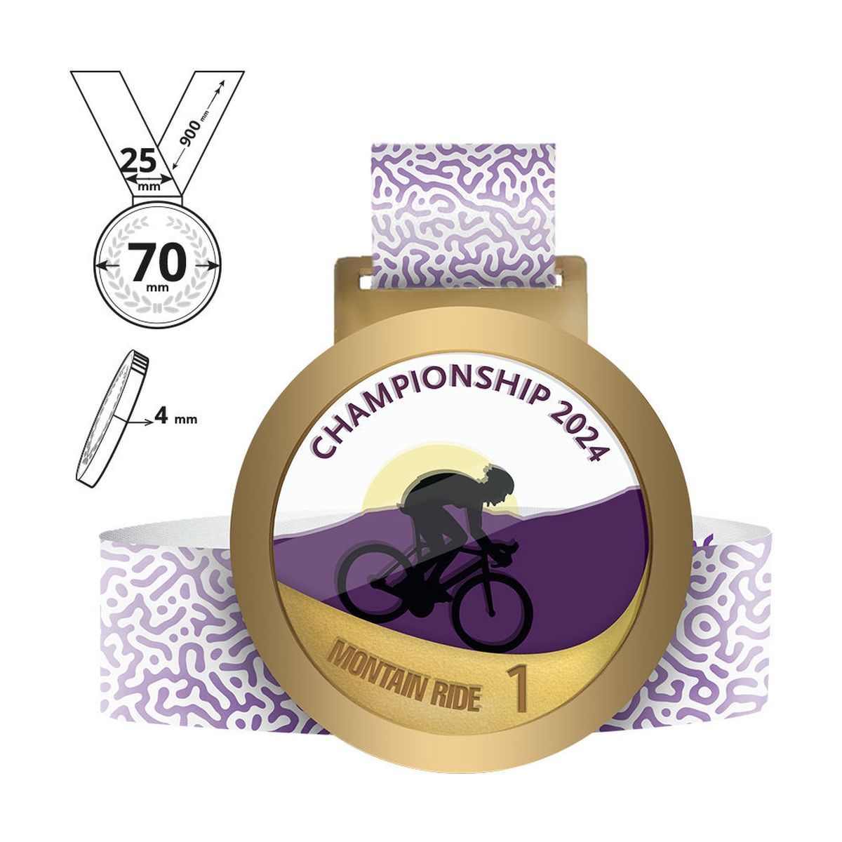 NARA - medaglia in acciaio e plexiglass 4mm, 70x70 mm | GL711440D