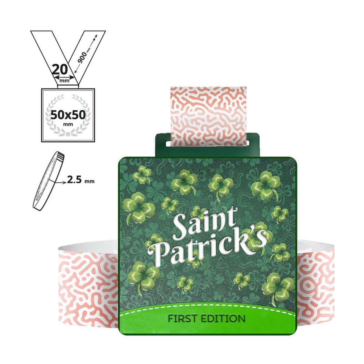 KYOTO - medaglia in acciaio 2,5mm, 50x50 mm | GL712125B