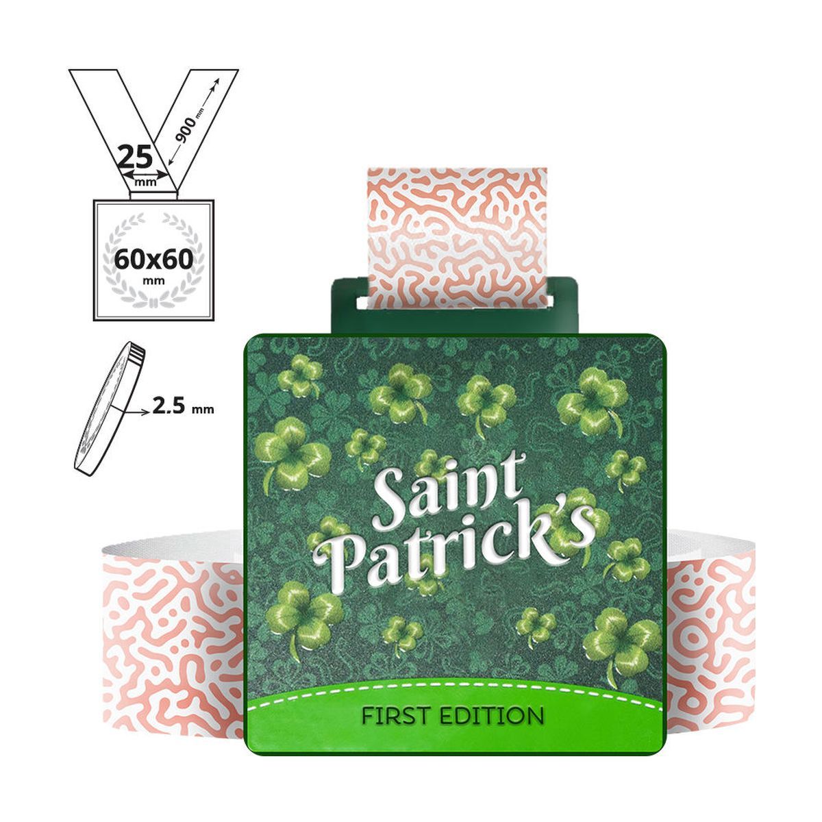 KYOTO - medaglia in acciaio 2,5mm, 60x60 mm | GL712125C