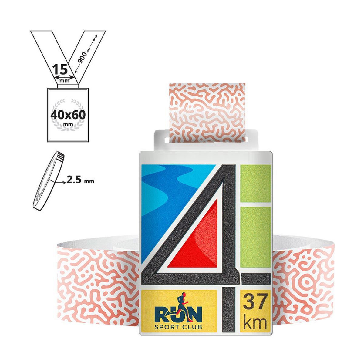 OSAKA - medaglia in acciaio 2,5mm, 40x60 mm | GL713125A