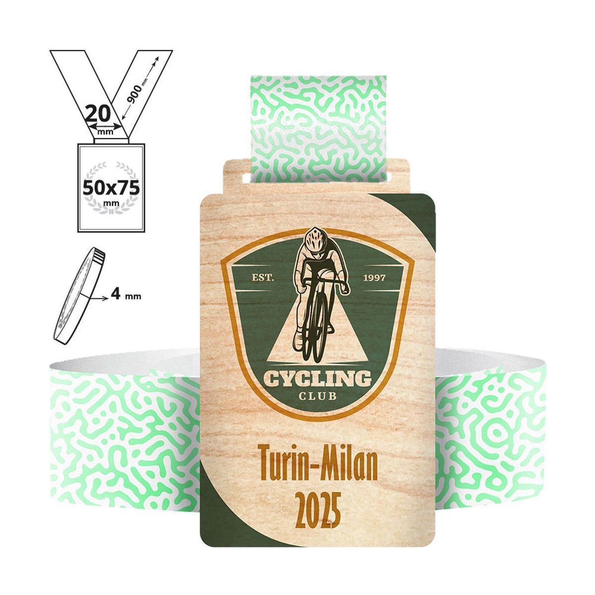 YOKOHAMA - medaglia in compensato 4mm, 50x75 mm | GL713240B