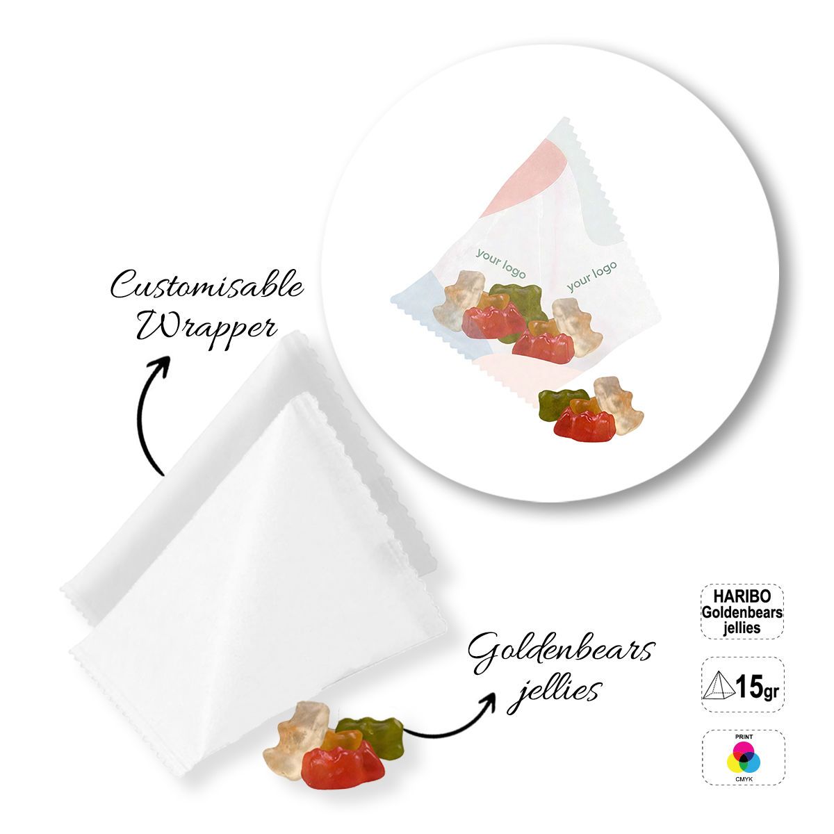 SWEET PIRAMID - bustina di caramelle, 70x70x70 mm | GL810303A