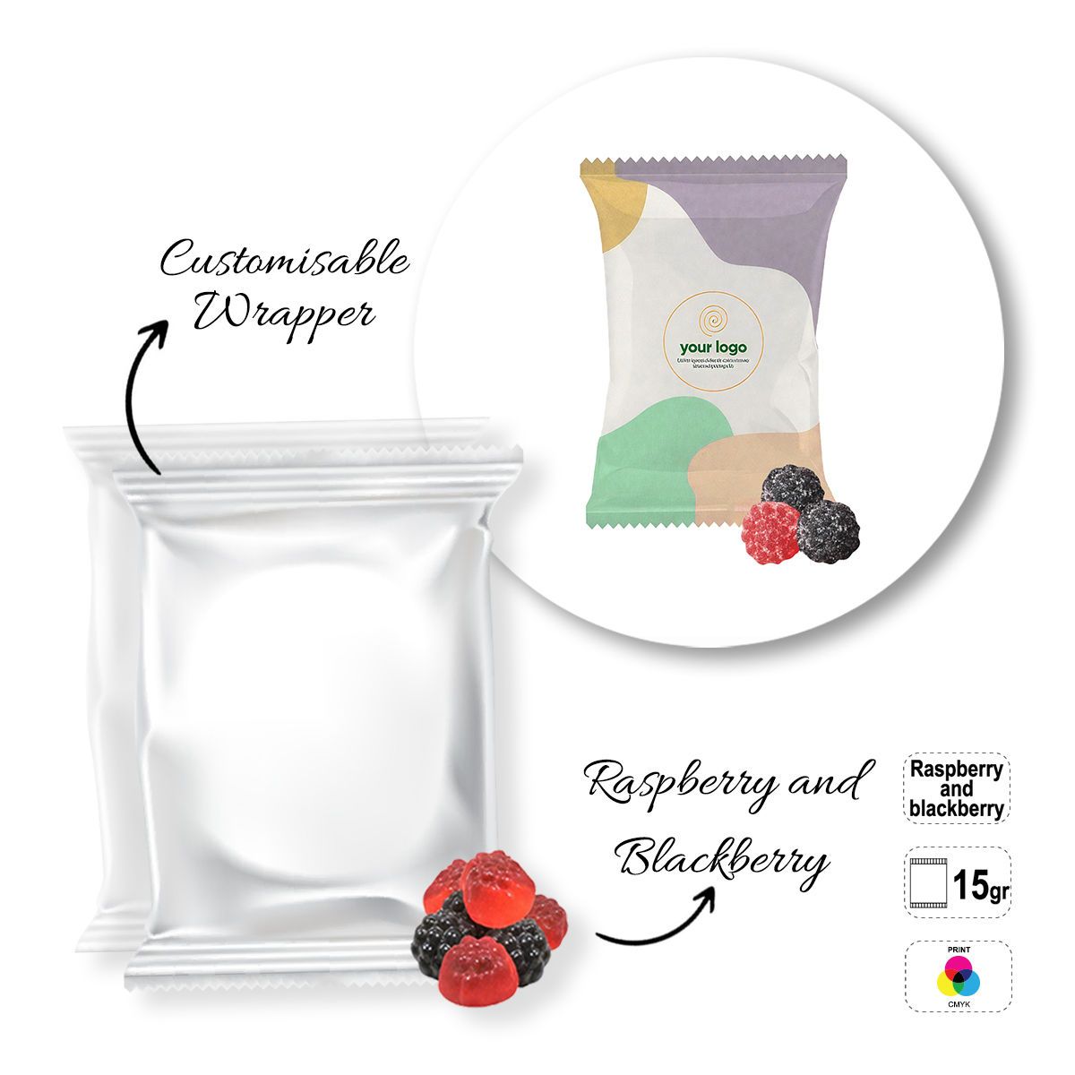 SWEET BAG - bustina di caramelle, 87x70 mm | GL810307A