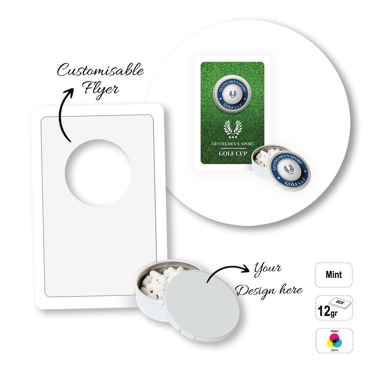 MINT CARD - scatola di mentine con flyer, 154x102x18 mm | GL810605C