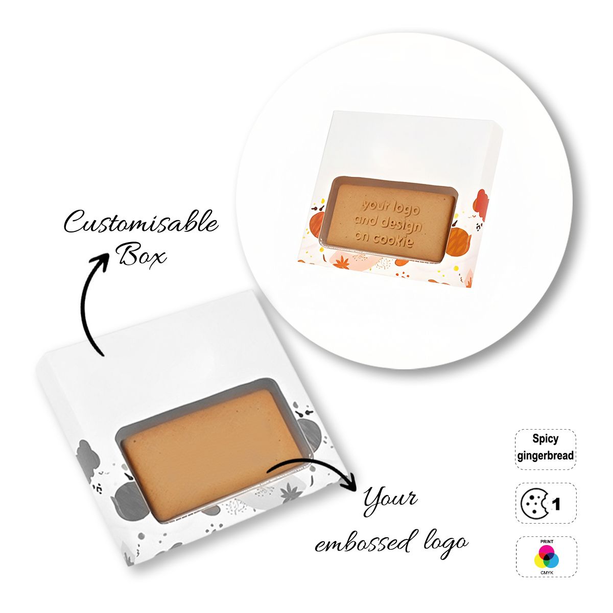 PROMO COOKIE - biscotto personalizzabile sulla superfice, 108x95x15 mm | GL810701A