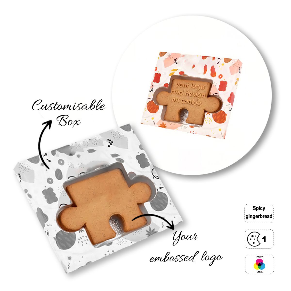 PROMO COOKIE - biscotto personalizzabile sulla superfice, 108x95x15 mm | GL810701B