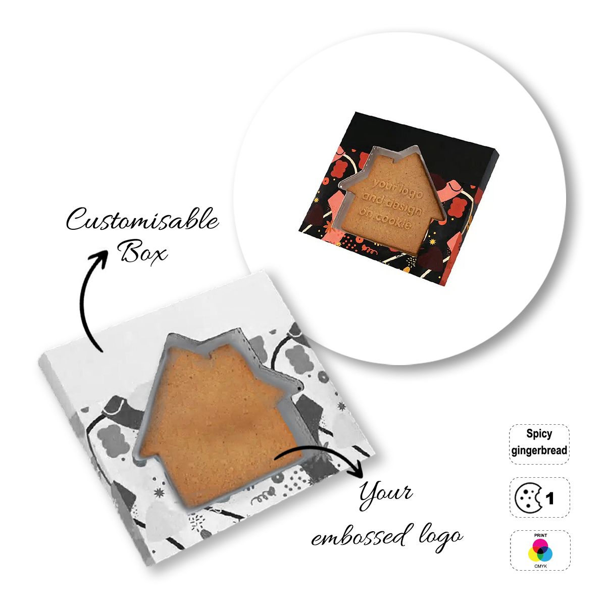 PROMO COOKIE - biscotto personalizzabile sulla superfice, 108x95x15 mm | GL810701C