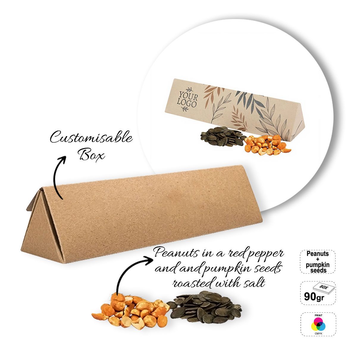 TASTY DUO - confezione di frutta secca, 223x60x53 mm | GL810825B