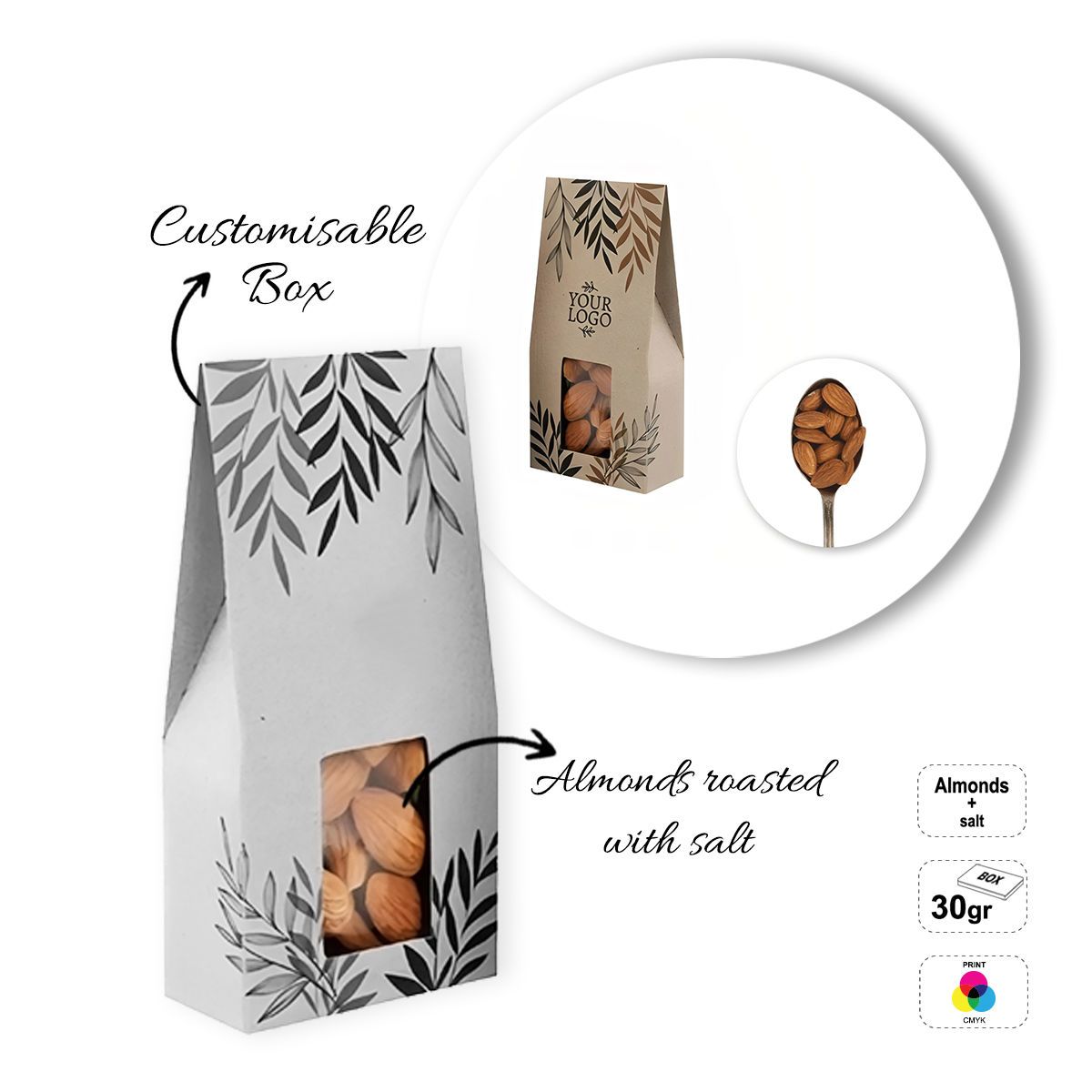 SEEDS&NUTS BAG - confezione di frutta secca, 60x32x128 mm | GL810835C
