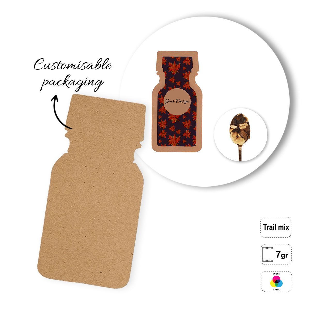 SEEDS&NUTS BOTTLE - confezione di frutta secca, 65x130 mm | GL810836B