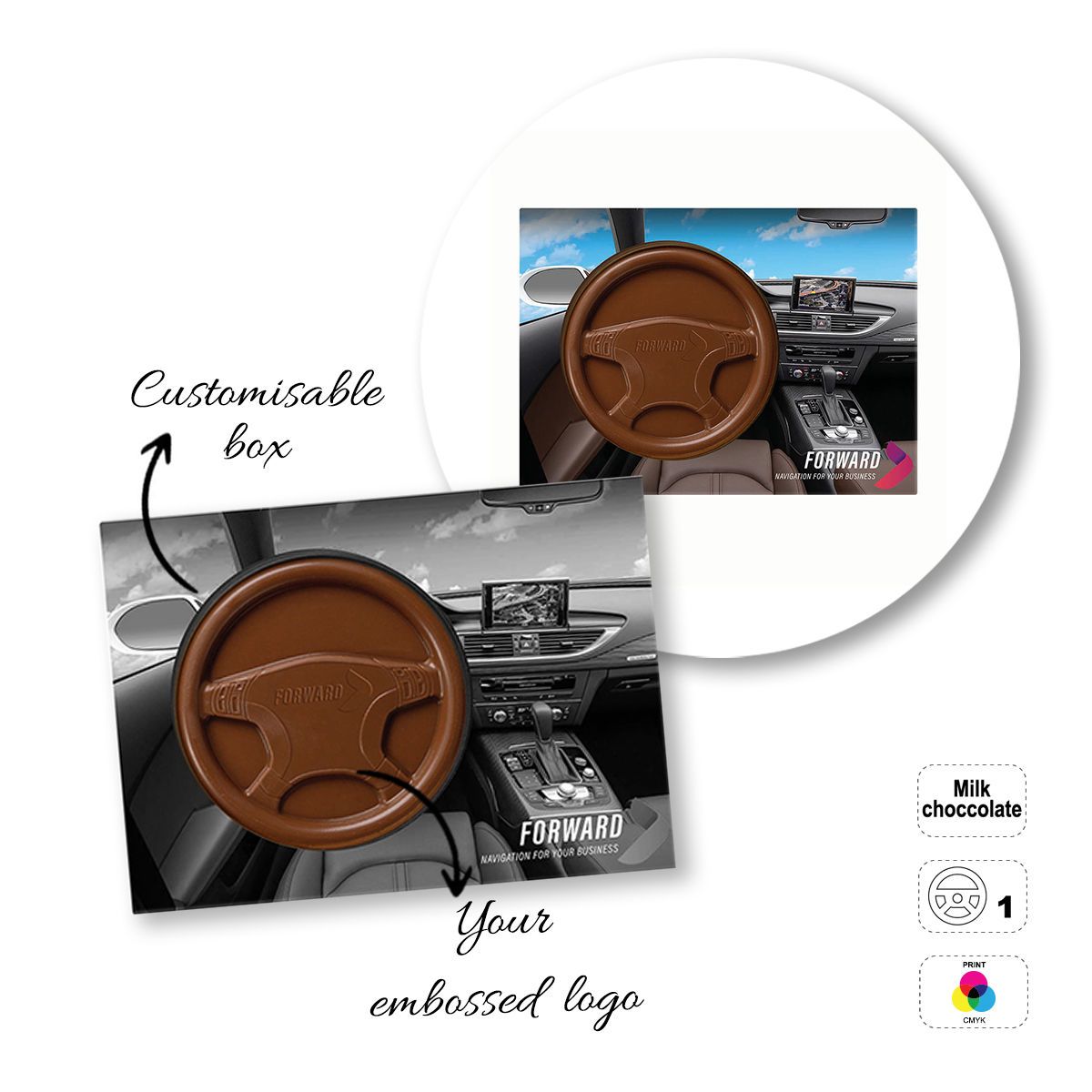 CHOCO4MAT A - barretta di cioccolato, diverse forme, 182x132x15 mm | GL811105B