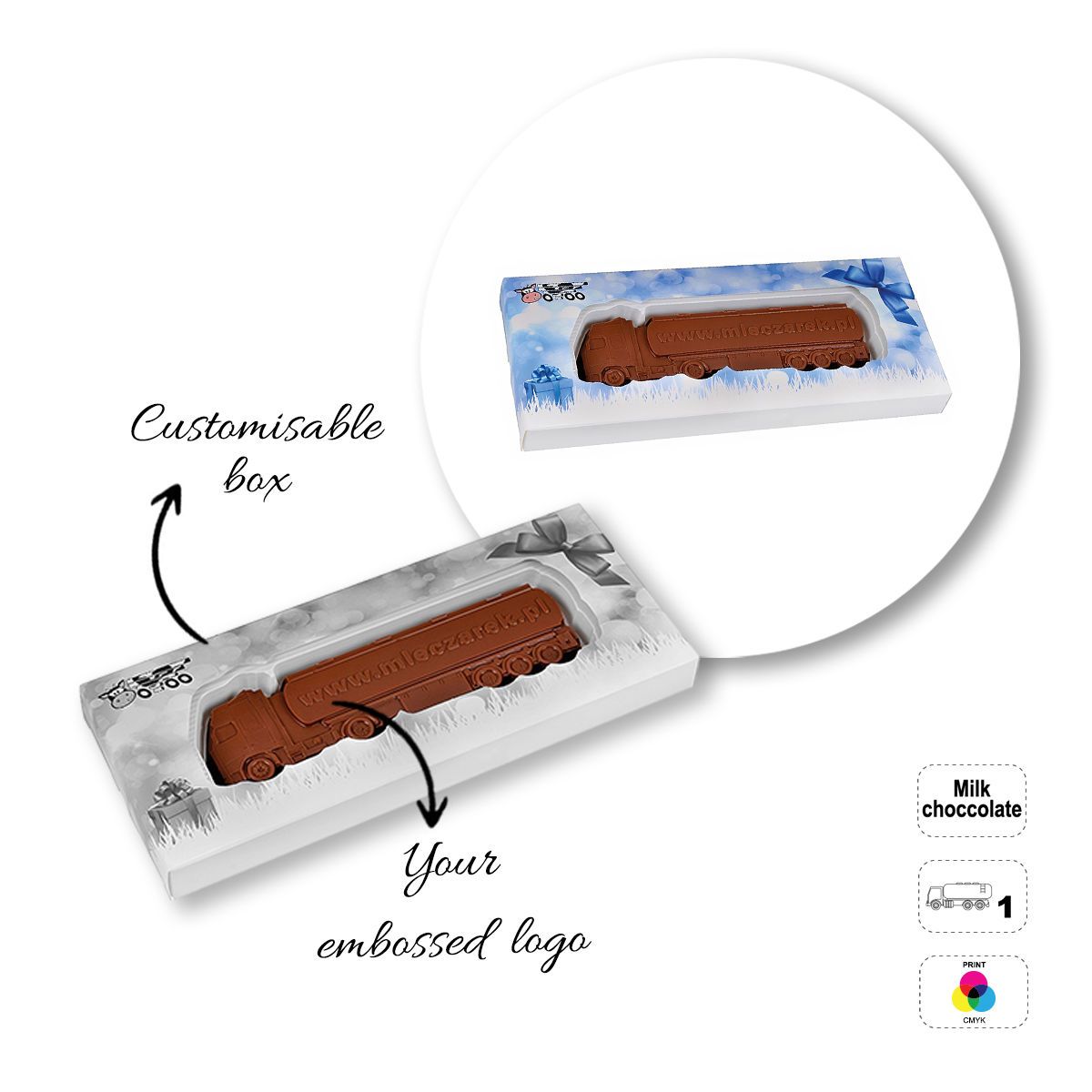 CHOCO4MAT A - barretta di cioccolato, diverse forme, 232x98x20 mm | GL811105F