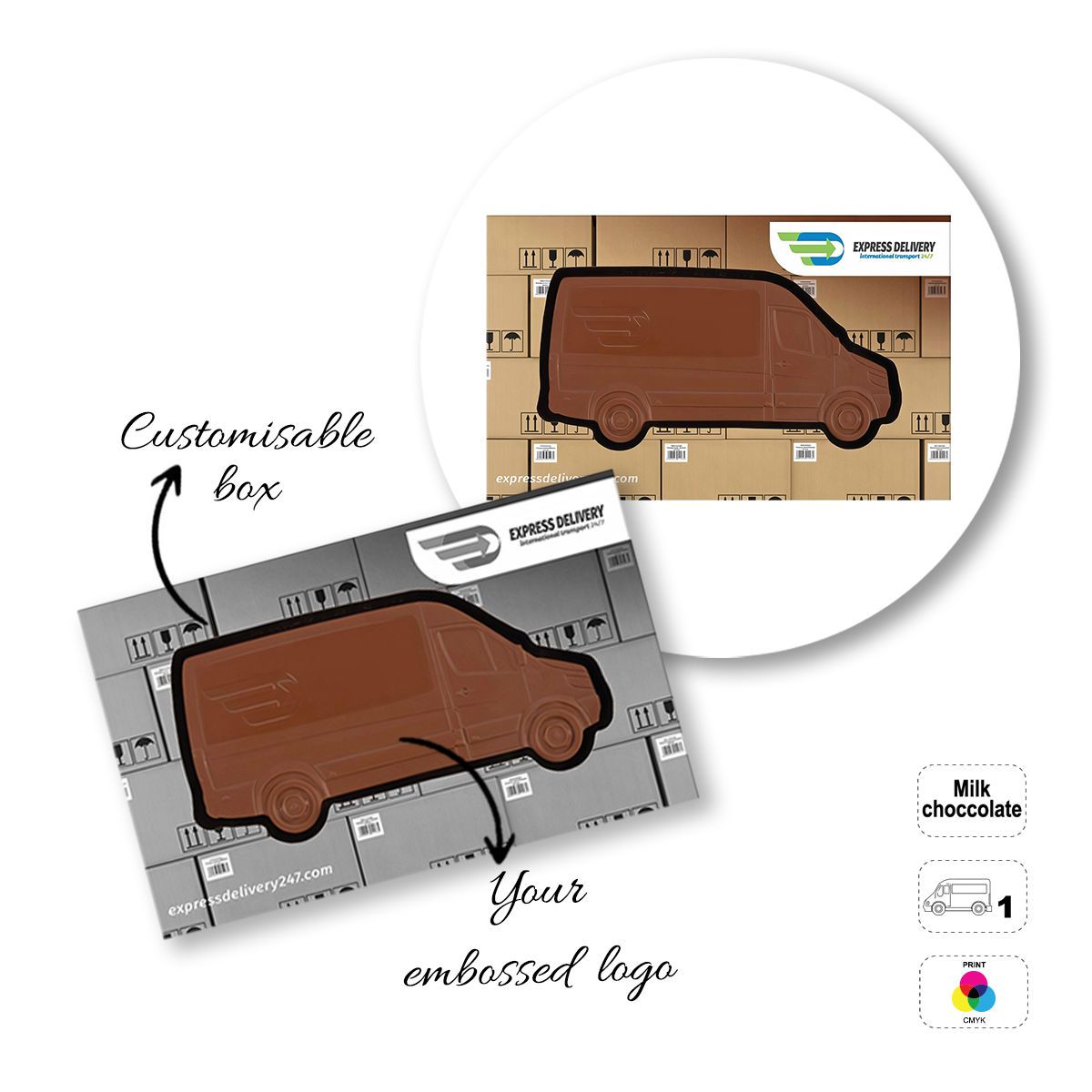 CHOCO4MAT A - barretta di cioccolato, diverse forme, 175x107x15 mm | GL811105G