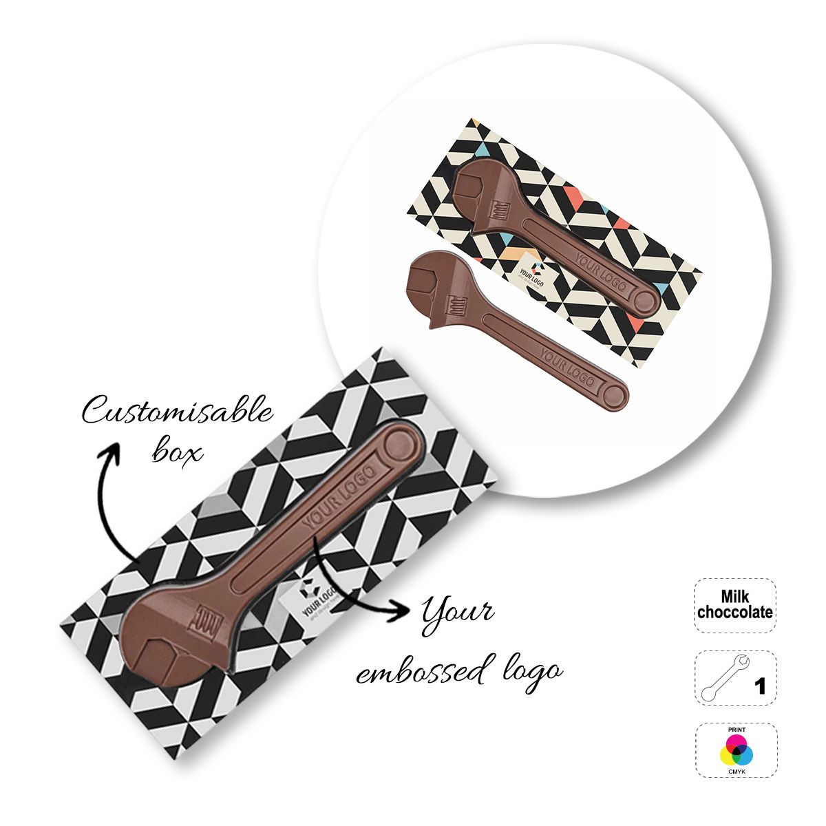 CHOCO4MAT B - barretta di cioccolato, diverse forme, 232x98x20 mm | GL811106B