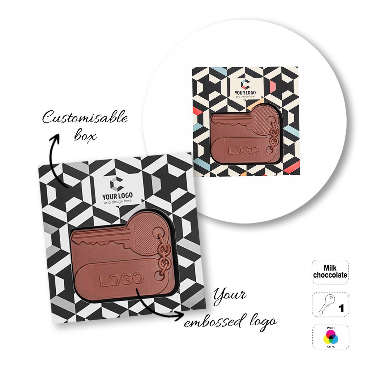 CHOCO4MAT B - barretta di cioccolato, diverse forme, 135x137x15 mm | GL811106F