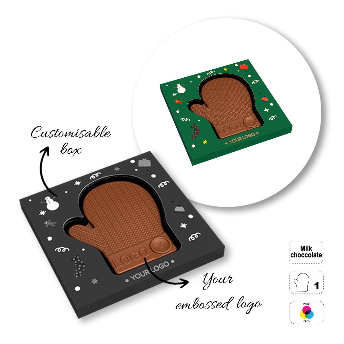CHOCO4MAT C - barretta di cioccolato, diverse forme, 135x135x15 mm | GL811107B