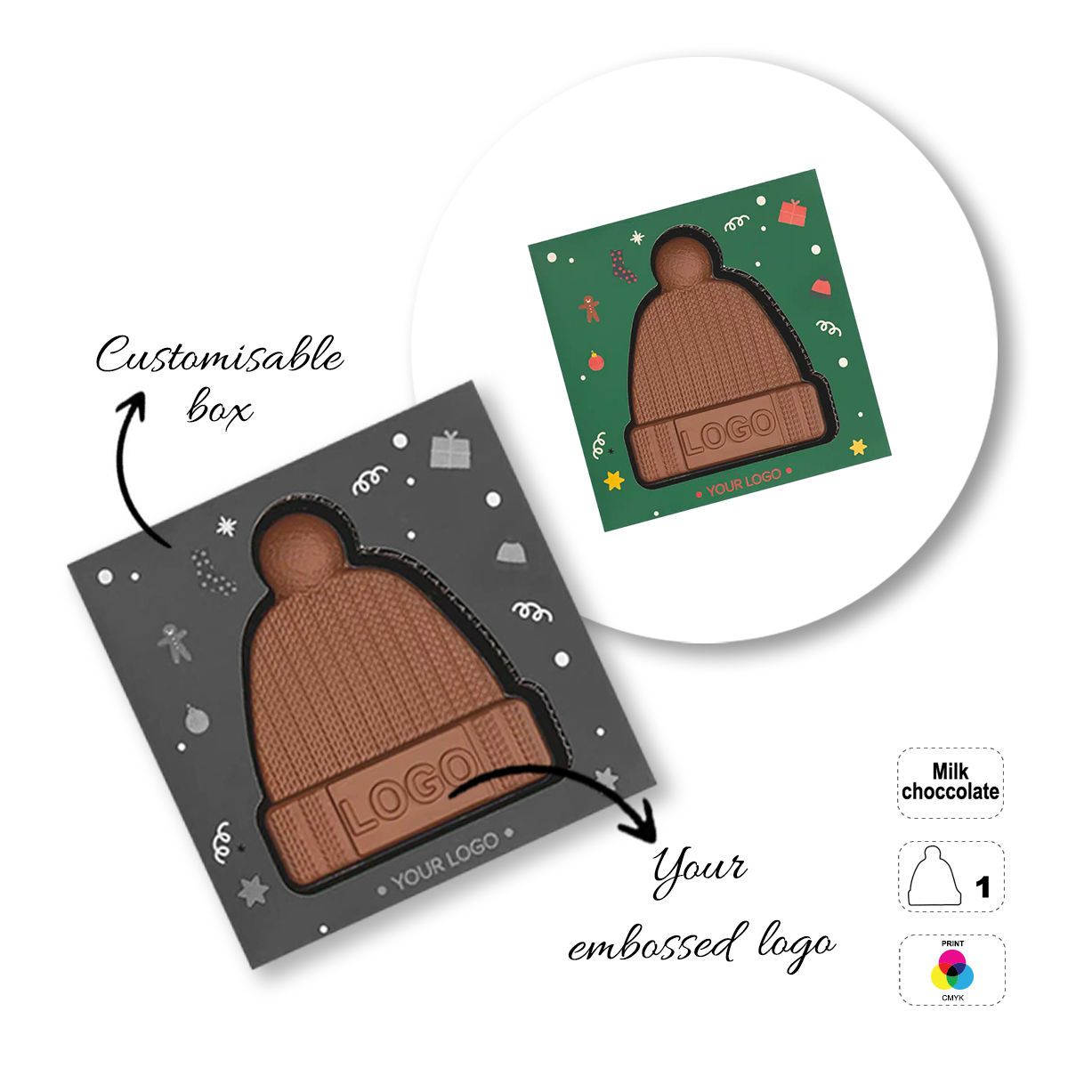CHOCO4MAT C - barretta di cioccolato, diverse forme, 135x135x15 mm | GL811107F