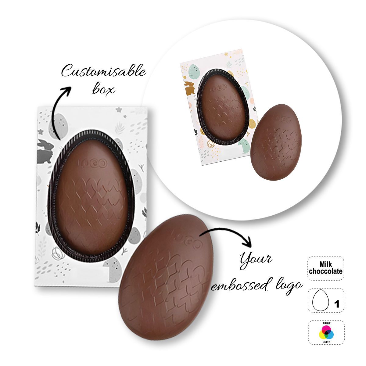 CHOCO4MAT C - barretta di cioccolato, diverse forme, 175x107x15 mm | GL811107G