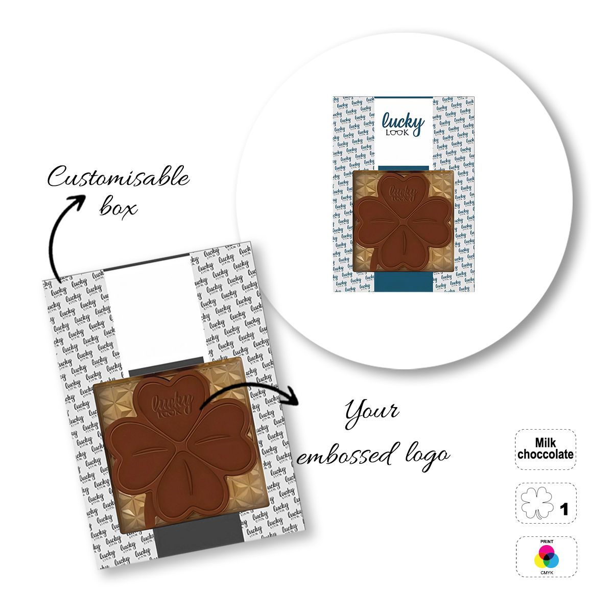 CHOCO4MAT D - barretta di cioccolato, diverse forme, 182x132x15 mm | GL811108A