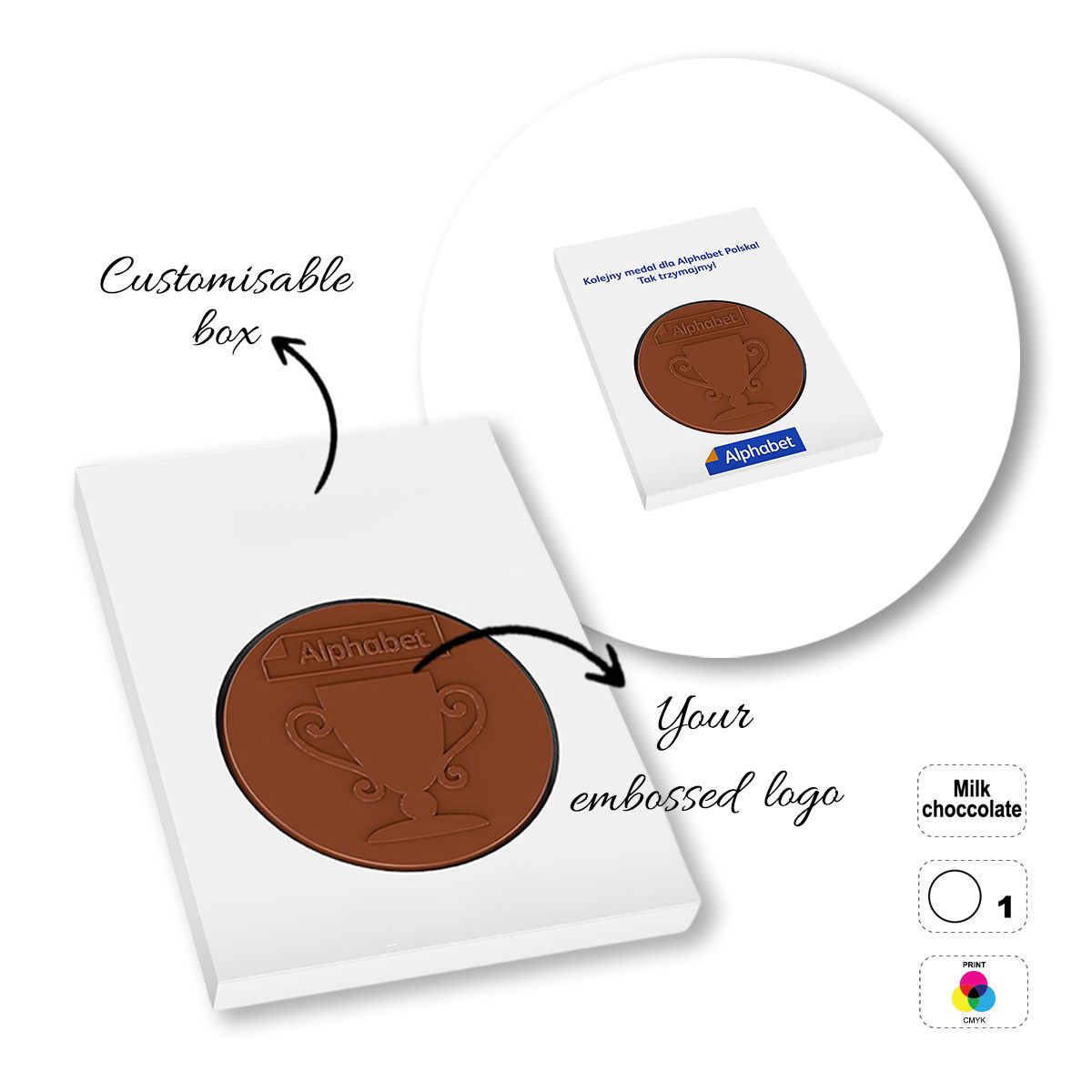 CHOCO4MAT D - barretta di cioccolato, diverse forme, 182x132x15 mm | GL811108E