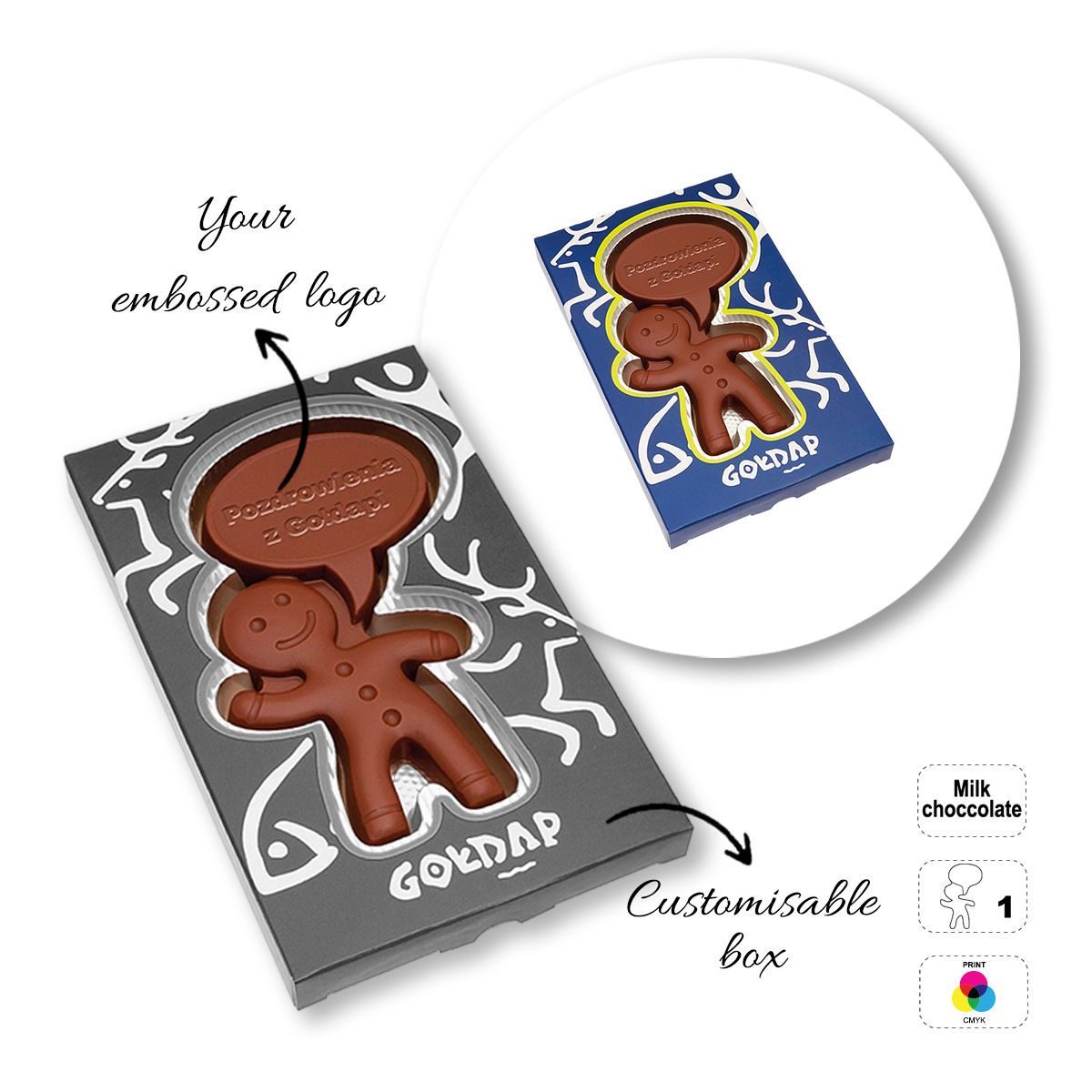 CHOCO4MAT E - barretta di cioccolato, diverse forme, 175x107x15 mm | GL811109B