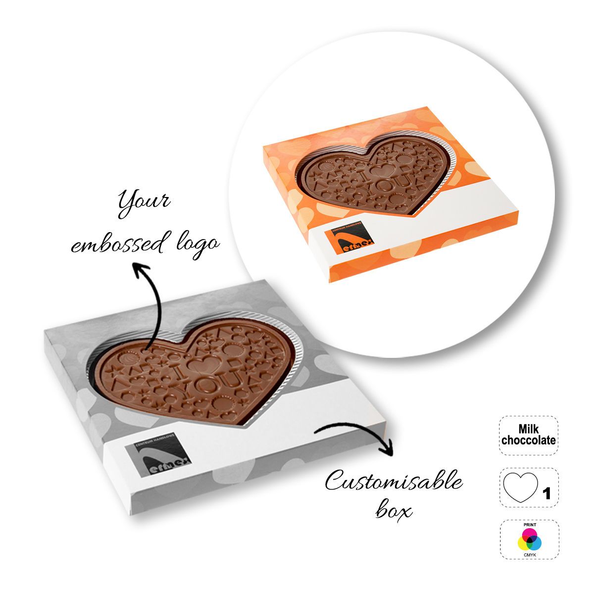 CHOCO4MAT E - barretta di cioccolato, diverse forme, 135x135x15 mm | GL811109E