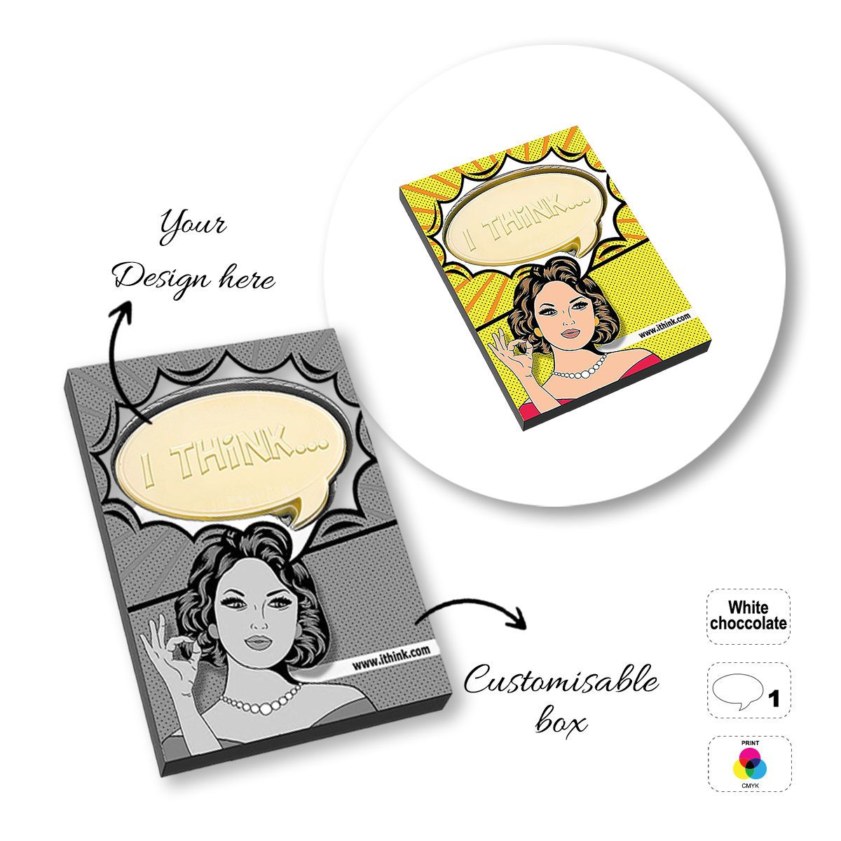 LOGO CHOCO4MAT B - barretta di cioccolato stampabile, diverse forme, 182x132x15 mm | GL811111D