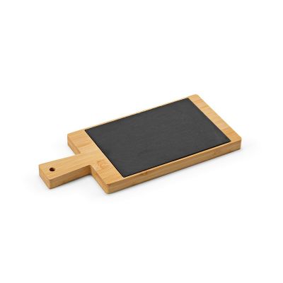 CLAUDEL - Tagliere in Ardesia e Bambù con Manico e Gessetto