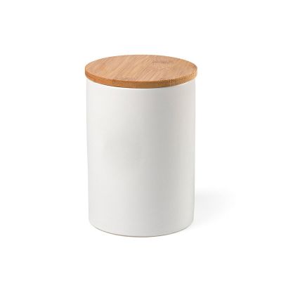 MUNCH 1000 - Contenitore Ceramica 980ml. Coperchio in bambù