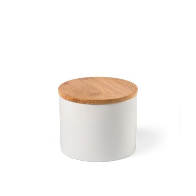 MUNCH 500 - Contenitore Ceramica 525ml. Coperchio in bambù