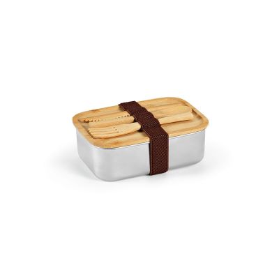 WARHOL - Box pranzo rSS 740ml con coperchio in bamboo e posate