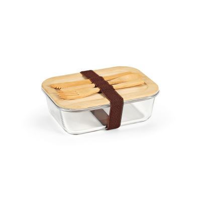 VAN GOGH 1000 - Box pranzo Van Gogh 1090ml in vetro borosilicato e bambù