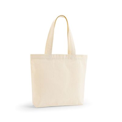 BLANC - Shopper in cotone riciclato 220 gsm. Con soffietto