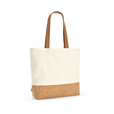 VINSON - Shopper in cotone riciclato 220 gsm e sughero