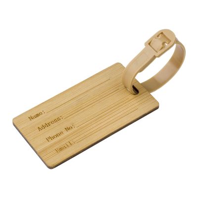 SHAWN - Portanome per bagaglio in bambù 