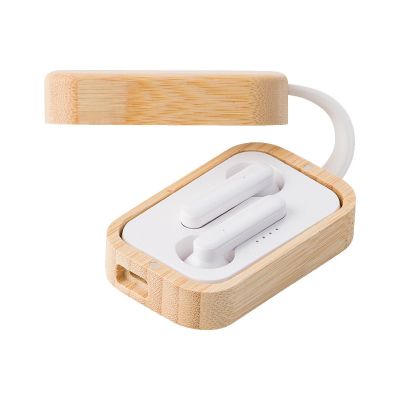 MARMARA - Auricolari in ABS, custodia in bambù 