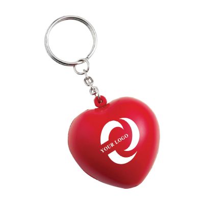 LILOU - Antistress cuore con portachiavi, in PU 