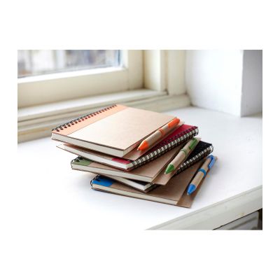 STELLA - Taccuino in carta riciclata, con penna a sfera 