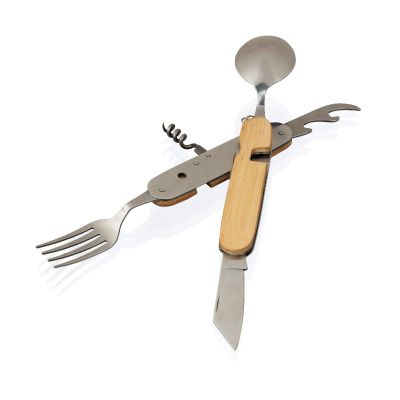 AINSLEY - Set di posate multifunzionali in bambù 