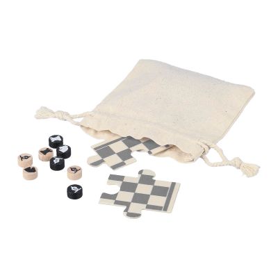 HANK - Set Gioco scacchi e dama in legno in legno 