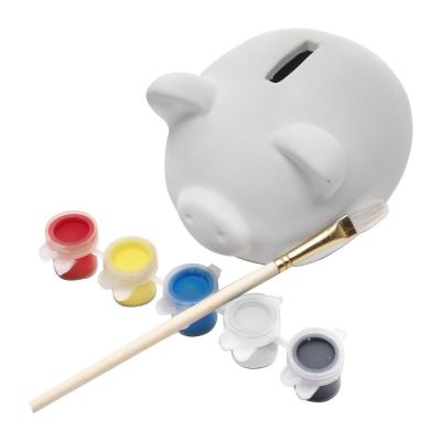 MONIKA - Salvadanaio maialino in gesso 