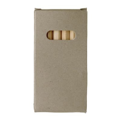 GIGI - Set 6 matite in legno corte colorate 