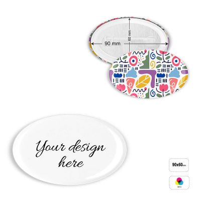 PIN OVAL 90 - spilla ovale