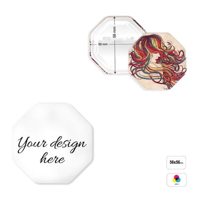 PIN OCTAGON 65 - spilla ottagonale