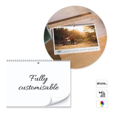 WARSAW - calendario da muro con spirale a 14 fogli