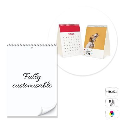 LONDON - calendario da tavolo con spirale a 8 fogli