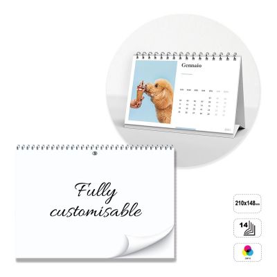 PRAGUE - calendario da tavolo con spirale a 14 fogli