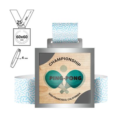 OKAYAMA - medaglia in acciaio e compensato 4mm