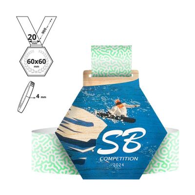 FUKUOKA - medaglia in compensato 4mm